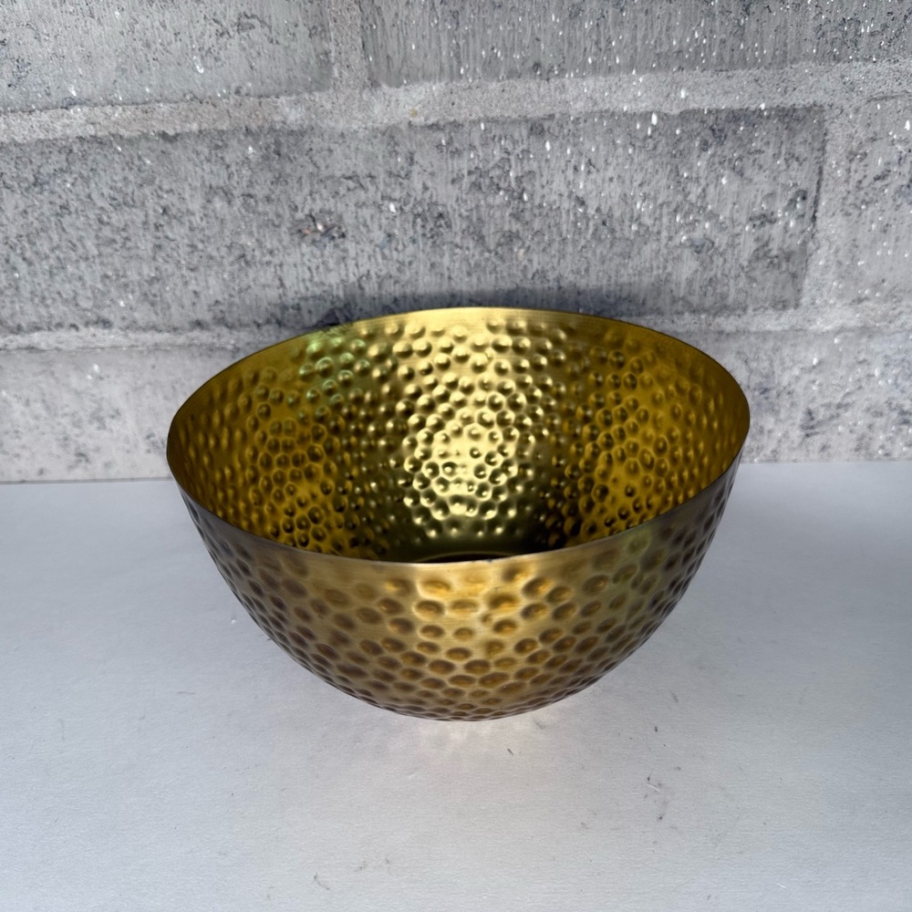Vintage-Style Hammered Brass Serving/Decor Bowl – Made in India